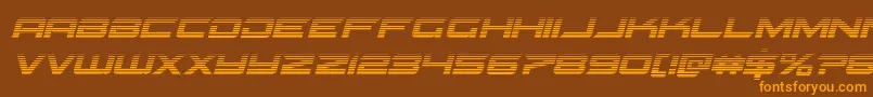 Gypsykillergradital Font – Orange Fonts on Brown Background
