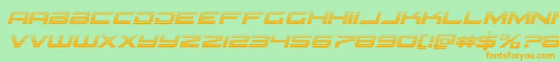 Gypsykillergradital-fontti – oranssit fontit vihreällä taustalla