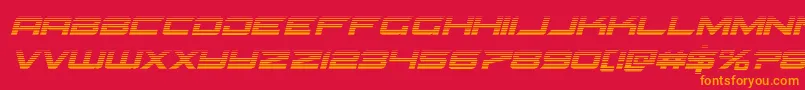 Gypsykillergradital Font – Orange Fonts on Red Background