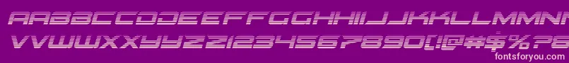 フォントGypsykillergradital – 紫の背景にピンクのフォント