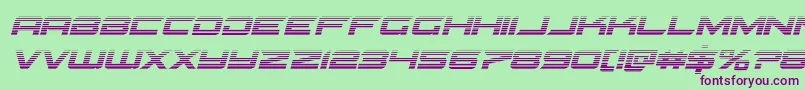 Fonte Gypsykillergradital – fontes roxas em um fundo verde