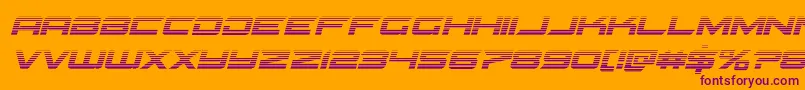 Gypsykillergradital Font – Purple Fonts on Orange Background