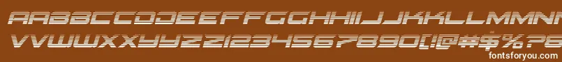 Gypsykillergradital Font – White Fonts on Brown Background