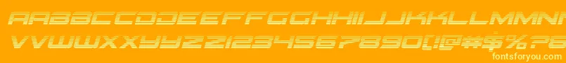 Gypsykillergradital Font – Yellow Fonts on Orange Background