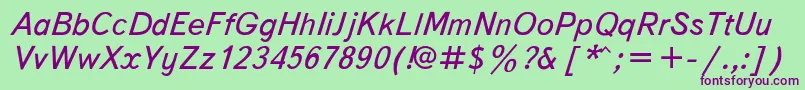 Textboo2 Font – Purple Fonts on Green Background