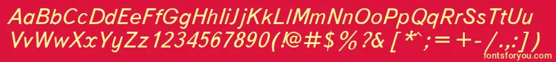 Textboo2 Font – Yellow Fonts on Red Background