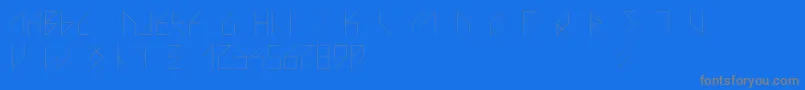 VsLazorracor Font – Gray Fonts on Blue Background