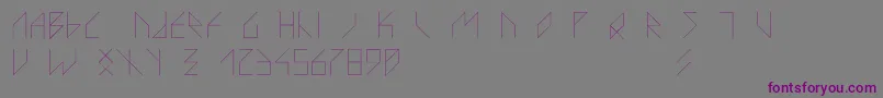 Weitere Informationen zur VsLazorracor-Schriftart VsLazorracor-Schriftart – Violette Schriften auf grauem Hintergrund