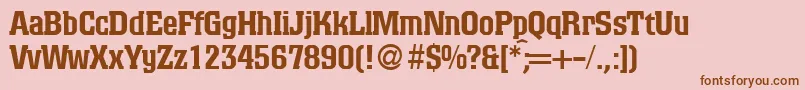 ColinoblackdbNormal Font – Brown Fonts on Pink Background