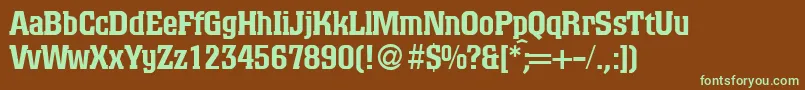 ColinoblackdbNormal Font – Green Fonts on Brown Background