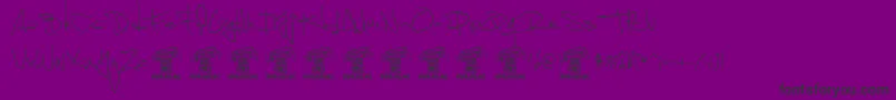 フォントShimestwoPersonal – 紫の背景に黒い文字