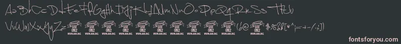 ShimestwoPersonal Font – Pink Fonts on Black Background