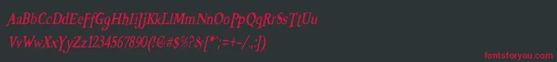 BooterZeroFive-Schriftart – Rote Schriften auf schwarzem Hintergrund