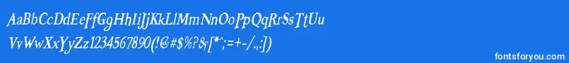 フォントBooterZeroFive – 青い背景に白い文字