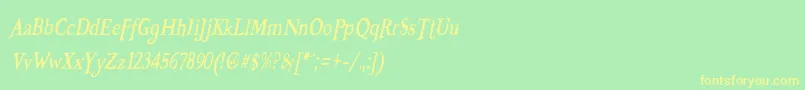 BooterZeroFive Font – Yellow Fonts on Green Background