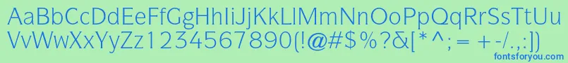 ItcsymbolstdBook Font – Blue Fonts on Green Background