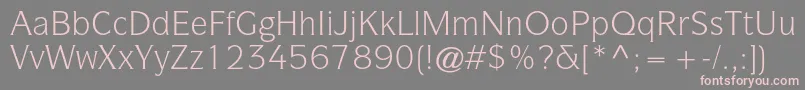 ItcsymbolstdBook Font – Pink Fonts on Gray Background