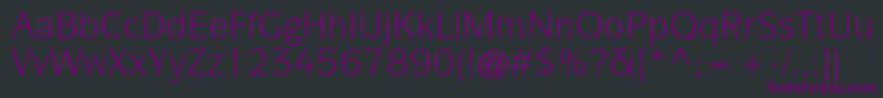 ItcsymbolstdBook Font – Purple Fonts on Black Background