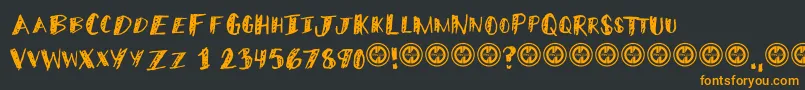 MiddleschoolerRegular Font – Orange Fonts on Black Background