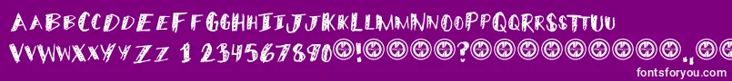 MiddleschoolerRegular Font – White Fonts on Purple Background