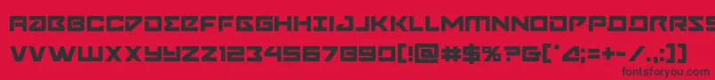 Navycadet Font – Black Fonts on Red Background