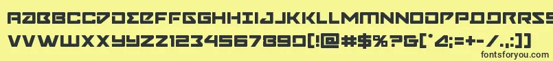 Navycadet Font – Black Fonts on Yellow Background