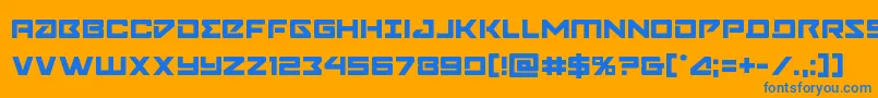 Navycadet Font – Blue Fonts on Orange Background