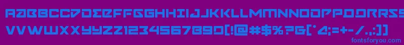 Navycadet Font – Blue Fonts on Purple Background