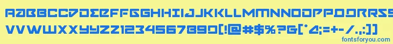 Navycadet Font – Blue Fonts on Yellow Background