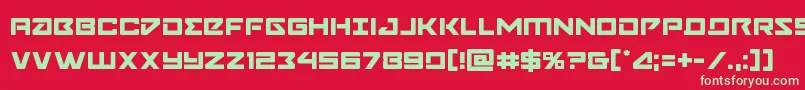 Navycadet Font – Green Fonts on Red Background