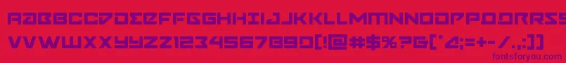 Navycadet Font – Purple Fonts on Red Background