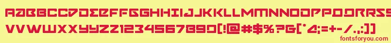 Navycadet Font – Red Fonts on Yellow Background