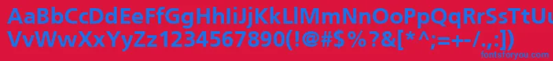 PfcatalogBoldUnicode Font – Blue Fonts on Red Background