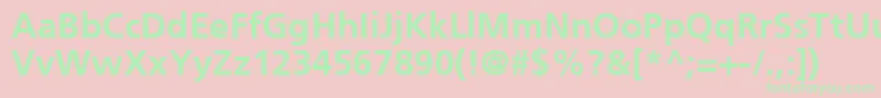 PfcatalogBoldUnicode Font – Green Fonts on Pink Background