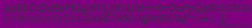 ContraItalic-Schriftart – Schwarze Schriften auf violettem Hintergrund