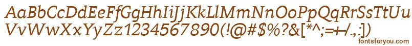 ContraItalic Font – Brown Fonts on White Background