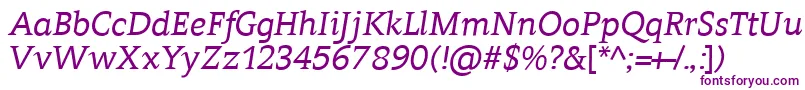 ContraItalic Font – Purple Fonts on White Background