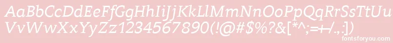 ContraItalic Font – White Fonts on Pink Background