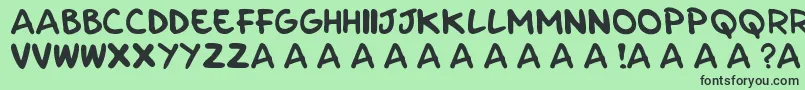 フォントParla – 緑の背景に黒い文字