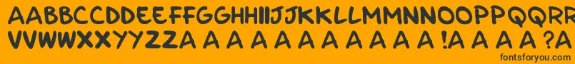 Parla Font – Black Fonts on Orange Background