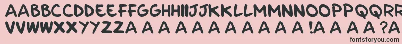 Parla Font – Black Fonts on Pink Background