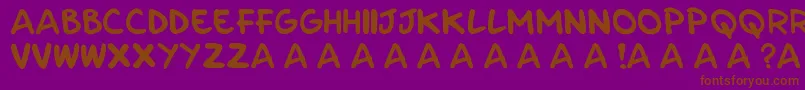 Parla-Schriftart – Braune Schriften auf violettem Hintergrund