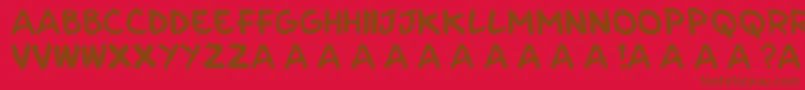 Parla-Schriftart – Braune Schriften auf rotem Hintergrund