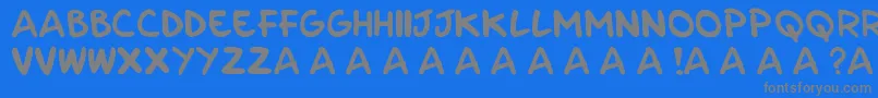 フォントParla – 青い背景に灰色の文字