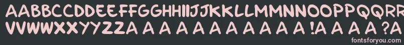 Шрифт Parla – розовые шрифты на чёрном фоне
