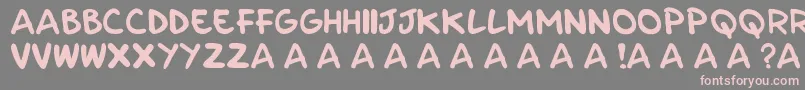 フォントParla – 灰色の背景にピンクのフォント