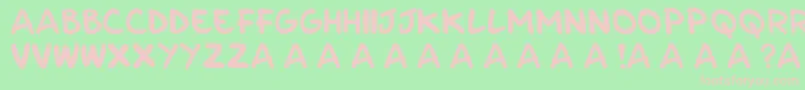 Parla Font – Pink Fonts on Green Background