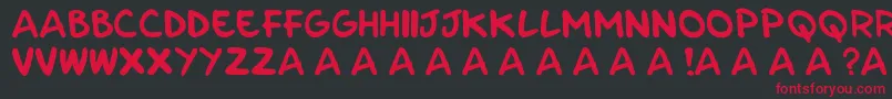 Parla Font – Red Fonts on Black Background