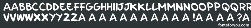 Шрифт Parla – белые шрифты на чёрном фоне
