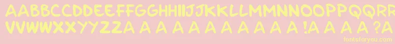 フォントParla – 黄色のフォント、ピンクの背景